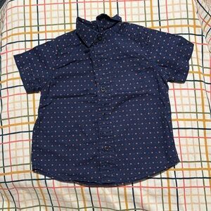 5/$20 Navy & Orange Children’s Place Button Down Short Sleeve Shirt
